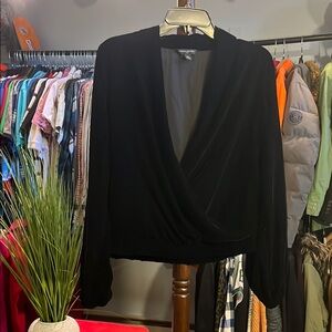 Banana Republic Black Velvet-Look Women’s Top